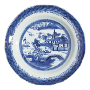 Chinese Canton Porcelain Rim Soup, C. 1820