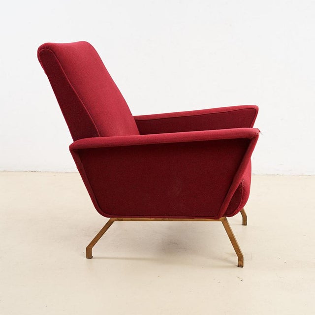 Vintage Red Lounge Chair, 1950s For Sale - Image 4 of 6