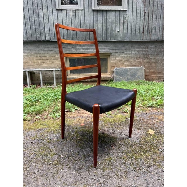 Mid 20th Century Set of j.l. Moller 4 High Ladder Back Teak Dining Chairs For Sale - Image 4 of 17
