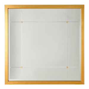 Global Views Beaumont Square Gold Leaf Mirror – 48” Modern Beveled Panel Mirror