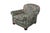 This vintage Sherrill furniture armchair features a plush, overstuffed club design characterized by a gently arched...