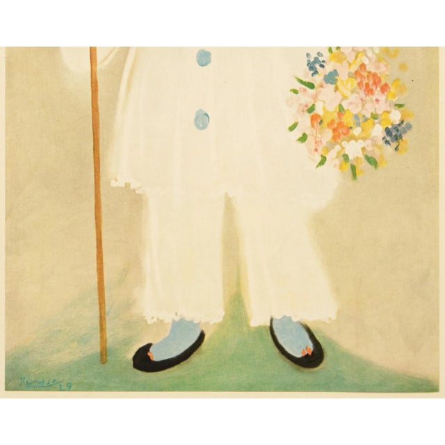 Pablo Picasso 1957 After Pablo Picasso, "Paul as Pierrot" Period Full-Color Print For Sale - Image 4 of 10