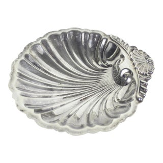 Vintage Silver Clam Shell Bowl With Feet Sheffield Reproduction For Sale