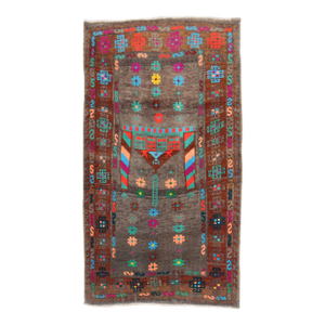 Funky Turkish 20th Century Cotton Wool Mat Size Rug
