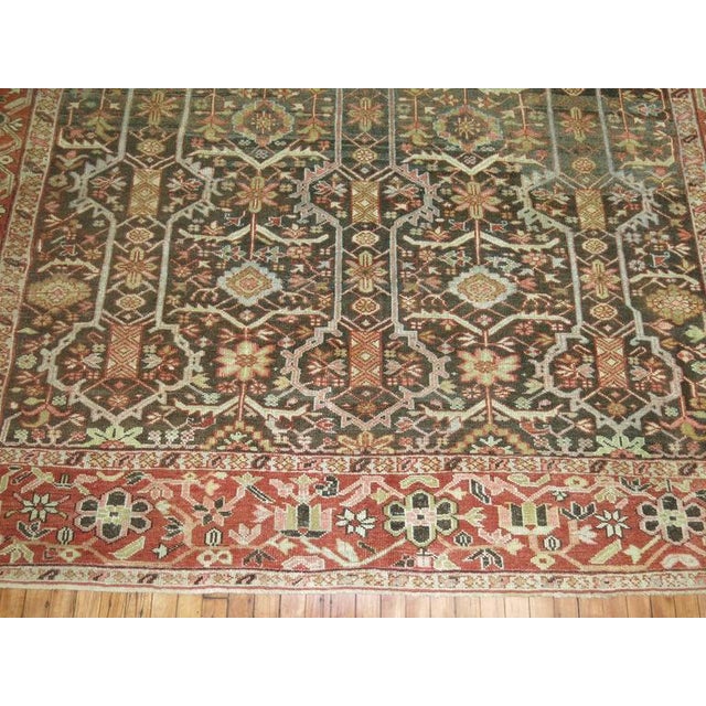 Antique Persian Heriz Decorative Rug - 9' x 11'8" For Sale - Image 9 of 10