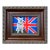 Contemporary French Bull Dog Union Jack by Judy Henn Small Dog Print Framed For Sale