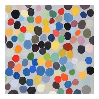 Small Contemporary Abstract Dots Painting For Sale