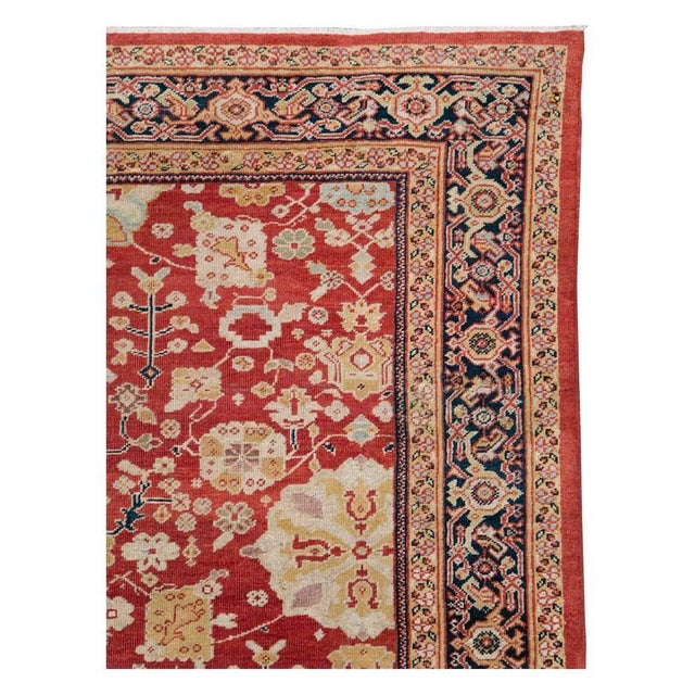 Rustic Early 20th Century Handmade Persian Sultanabad Long and Narrow Gallery Carpet For Sale - Image 3 of 10