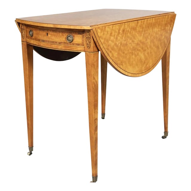 George III Satinwood Pembroke Table For Sale