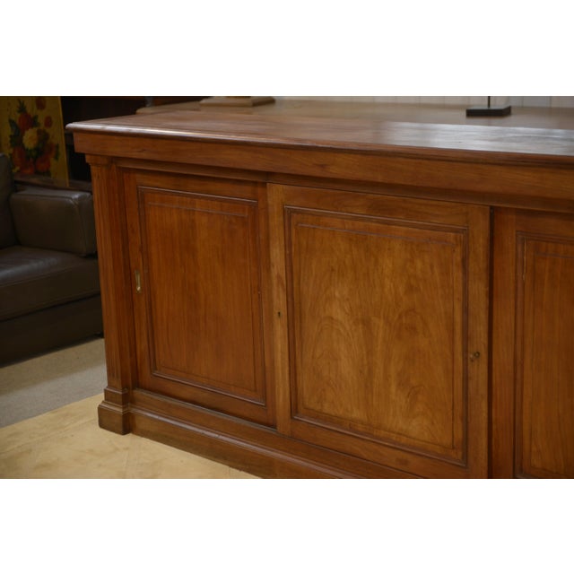 Wood Wooden Workshop Cabinet with 3 Sliding Doors, 1920s For Sale - Image 7 of 15