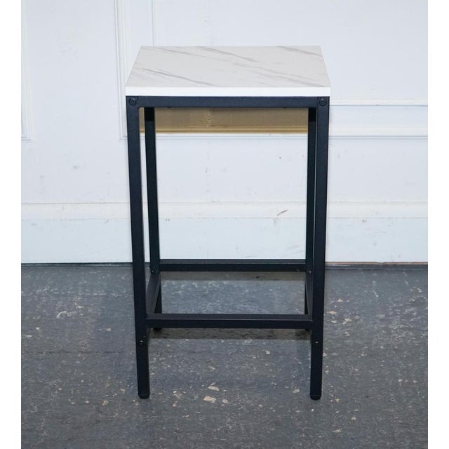 Lovely Modern Faux Marble Effect Side Lamp Plant Table. Measurements Height - 60.2cm Width - 30.2cm Depth - 34.2cm Please...