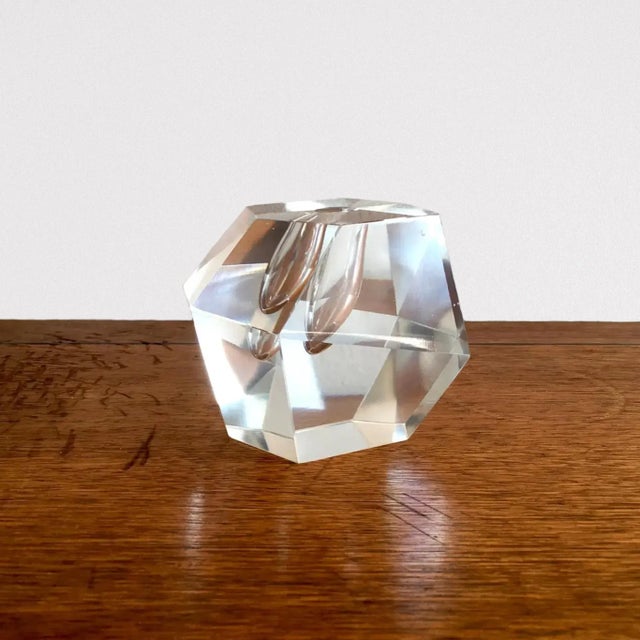 Mid-Century Modern Timo Sarpaneva for Iittala Finland Faceted Crystal Bud Vase, 1960s For Sale - Image 3 of 8