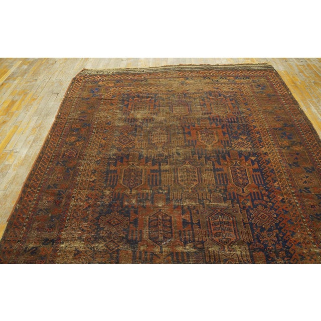Late 19th Century Persian Baluch Carpet ( 6' x 8'4"- 182 x 254 cm ) Antique Baluch Hallway Runner Wool Rug, Country of...