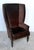 Pair Custom Mogul Los Angeles Espresso-Brown Velvet High-Back Wing Chairs For Sale - Image 4 of 16