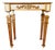 1950 Italian Florentine Neoclassical Gilt & Cream Small Console Table For Sale