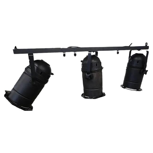 Italian Industrial 3-Light Ceiling Lamp, 1970s For Sale