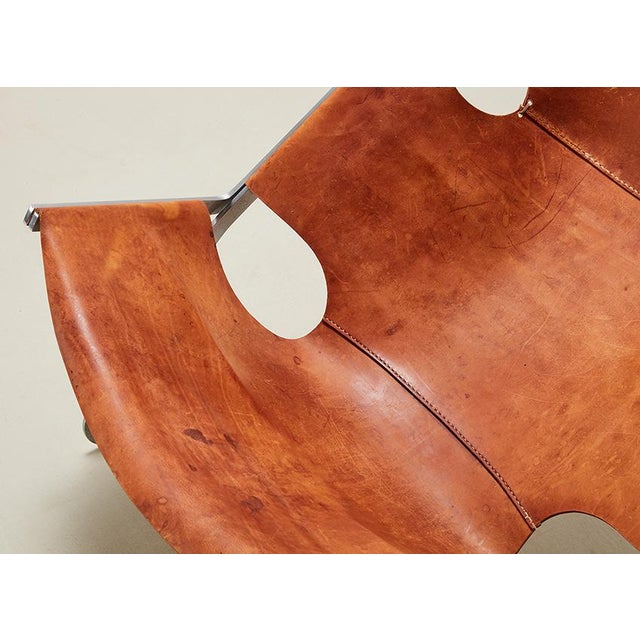 Animal Skin Vintage Lounge Chair by Pierre Thielen, 1960s For Sale - Image 7 of 11