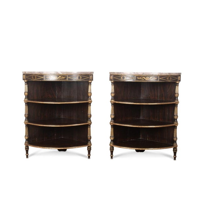 Regency Corner Cabinets with Marble Tops, 1820, Set of 2 For Sale - Image 13 of 15
