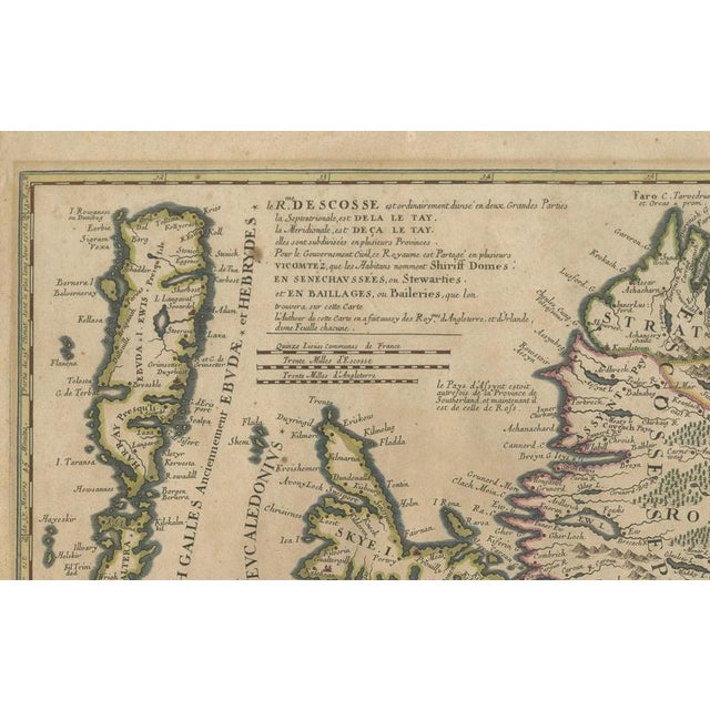 Enzo Mari Antique Map of Scotland with Island Insets by Nolin and Coronelli, 1689 For Sale - Image 4 of 12
