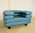 1980s Vintage Postmodern Swedish Turquoise Leather Stacked Lounge Chair, 1980 For Sale - Image 5 of 18