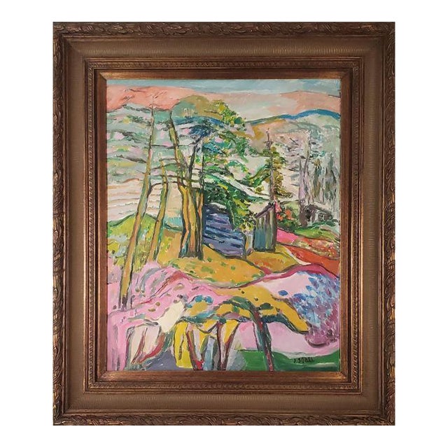 Original Fauvist Landscape of Woodstock, New York by Jehudith Sobel (1924-2012) For Sale
