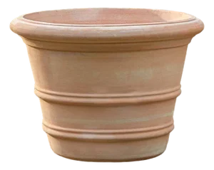 Classic Double Rolled Rim Terra Cotta Planter