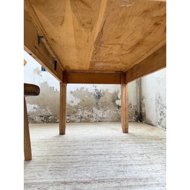 Oak Farmhouse Table, 1950s For Sale - Image 18 of 18