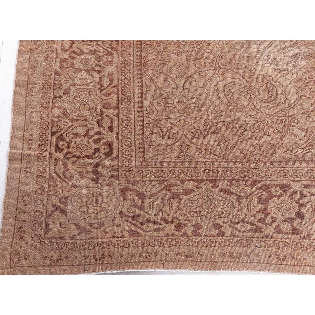 Authentic Persian Sultanabad Botanic Design Handmade Wool Rug For Sale In New York - Image 6 of 7