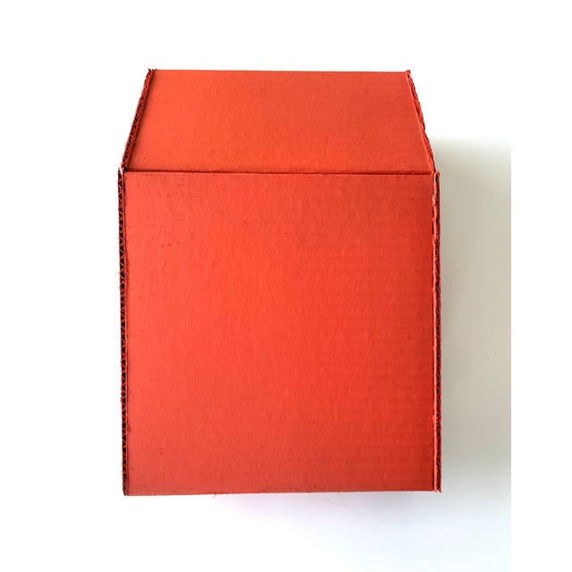 Paper Cardboard Wall Sculpture in Red For Sale - Image 7 of 7