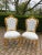 1970s Italian Baroque Gold Leaf Marble White Leather Dining Set – 5pcs For Sale - Image 13 of 18