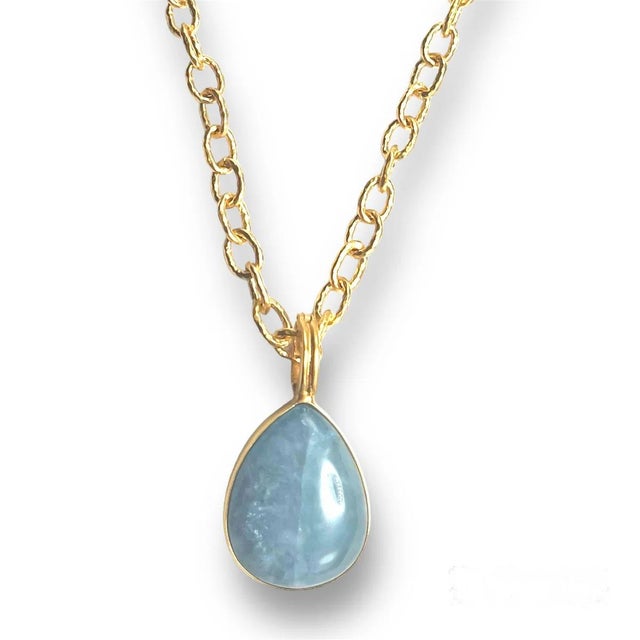 Contemporary Aquamarine Teardrop Enhancer For Sale - Image 3 of 3