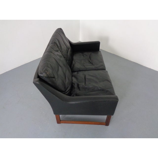 Mid-Century Modern Mid-Century Rosewood & Leather 2-Seater Sofa by Rudolf Glatzel for Kill International, 1960s For Sale - Image 3 of 13