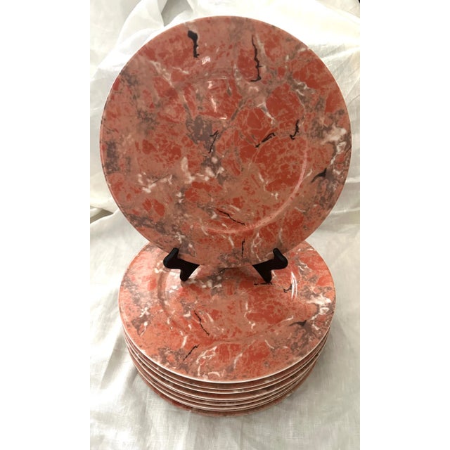 Ceramic Set of 10 Villeroy & Boch Marble Dinner Plates For Sale - Image 7 of 7