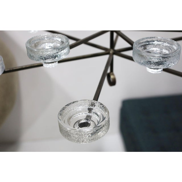1960s Erik Hoglund 15 Candle Chandelier For Sale - Image 5 of 9