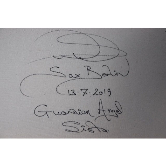 Guardian Angel Sista was created by Berlin as part of his Neo-expressionism series. He uses sgraffito to evoke the feel of...