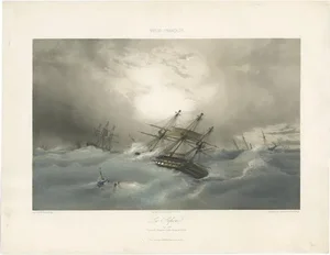 After Jean Baptiste Henri Durand-Brager, Le Sufren Ship, 1850, Print