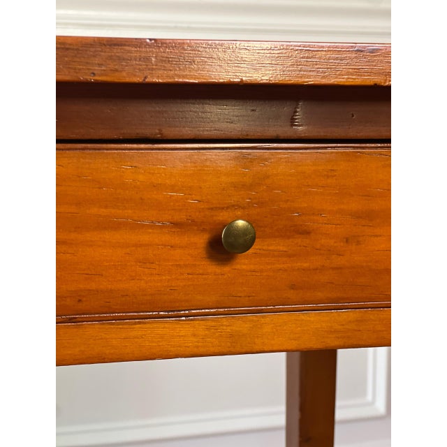 New England Federal Period Hepplewhite Style Cherry Stand With Drawer For Sale - Image 13 of 18