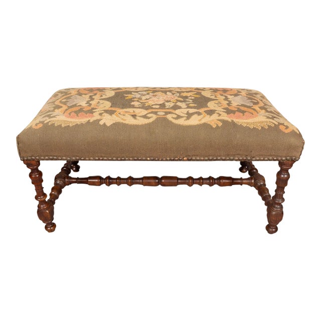 Flemish Baroque Walnut Bench For Sale