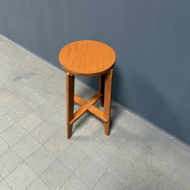 Wood Orange-Brown Painted Plant Table For Sale - Image 7 of 12