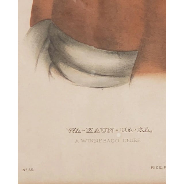 Realism Hand-Colored Engraving of American Indians, 19th Century For Sale - Image 3 of 5