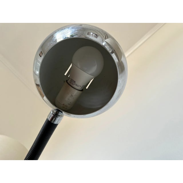 French Mid-Century Chrome and Adjustable Plastic Arm Desk Lamp For Sale In Columbia, SC - Image 6 of 12