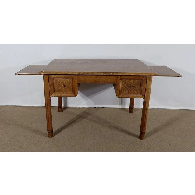 Oak Community Desk, Late 19th Century For Sale - Image 4 of 18