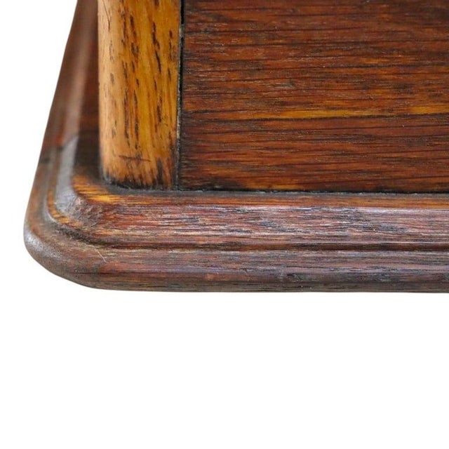 Wood 1920s Waddell Wooden Ware Works Oak Country Store Display Case & Cash Register Drawer For Sale - Image 7 of 15