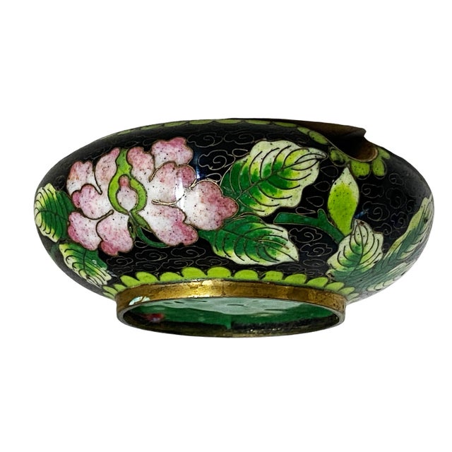 Chinoiserie Set of 3 Old Cloisonné Enamel Objects For Sale - Image 9 of 12