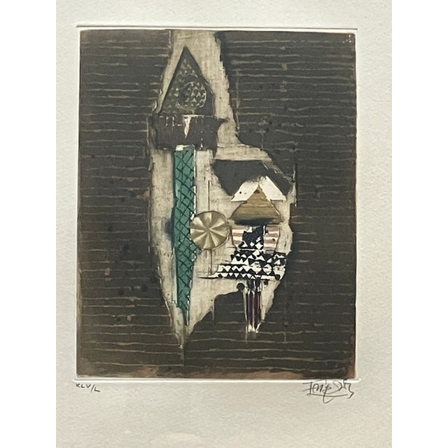 Paper Johnny Friedlaender, Original Aquatint Etching - Rare Small Format, Mid 20th Century, Signed, Numbered XLV/L (45/50) For Sale - Image 7 of 10