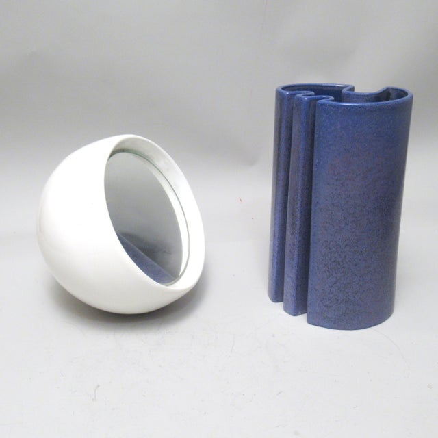 White Culbuto Ceramic Mirror by Bernard Devaux, 1970s For Sale - Image 8 of 10