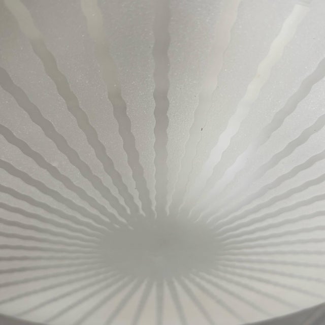 1940s Model 11619 Ceiling Lamp in Glass and Steel by Harald Notini for Böhlmarks, Sweden, 1940s For Sale - Image 5 of 10