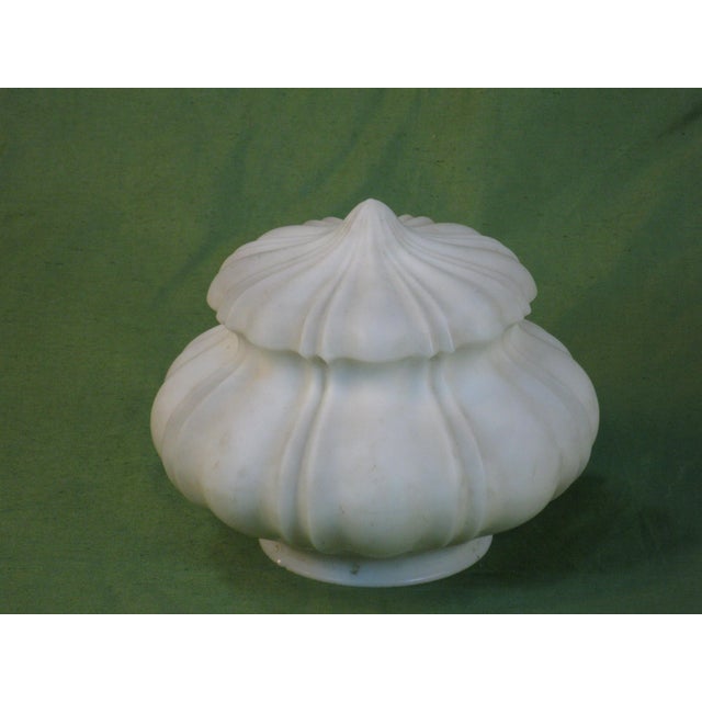 1920s Vintage Light Shade Frosted Glass Empire For Sale - Image 5 of 11