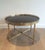 Maison Jansen 1940s Round Brass Coffee Table with Black Lacquered Glass Top by Maison Jansen For Sale - Image 4 of 6