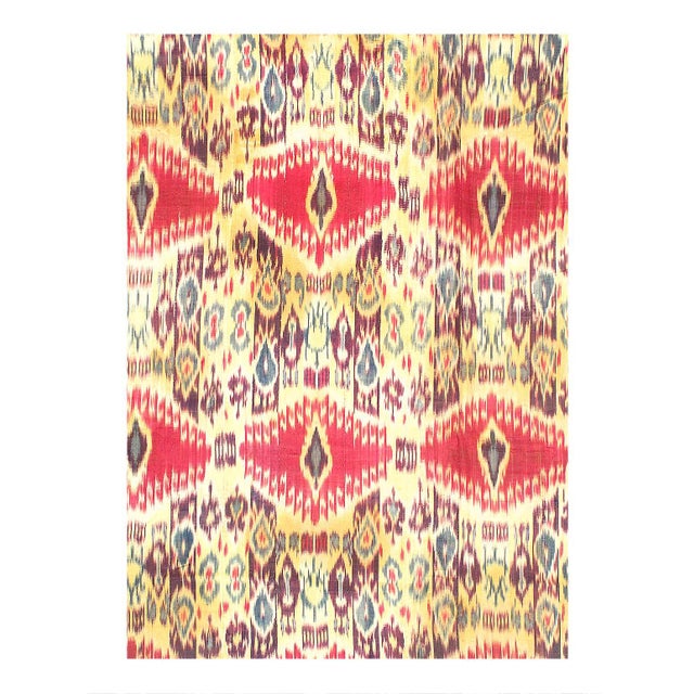 Gorgeous 19th Century Silk Antique Ikat Uzbek Suzani, Country of Origin: Uzbekistan, D03165